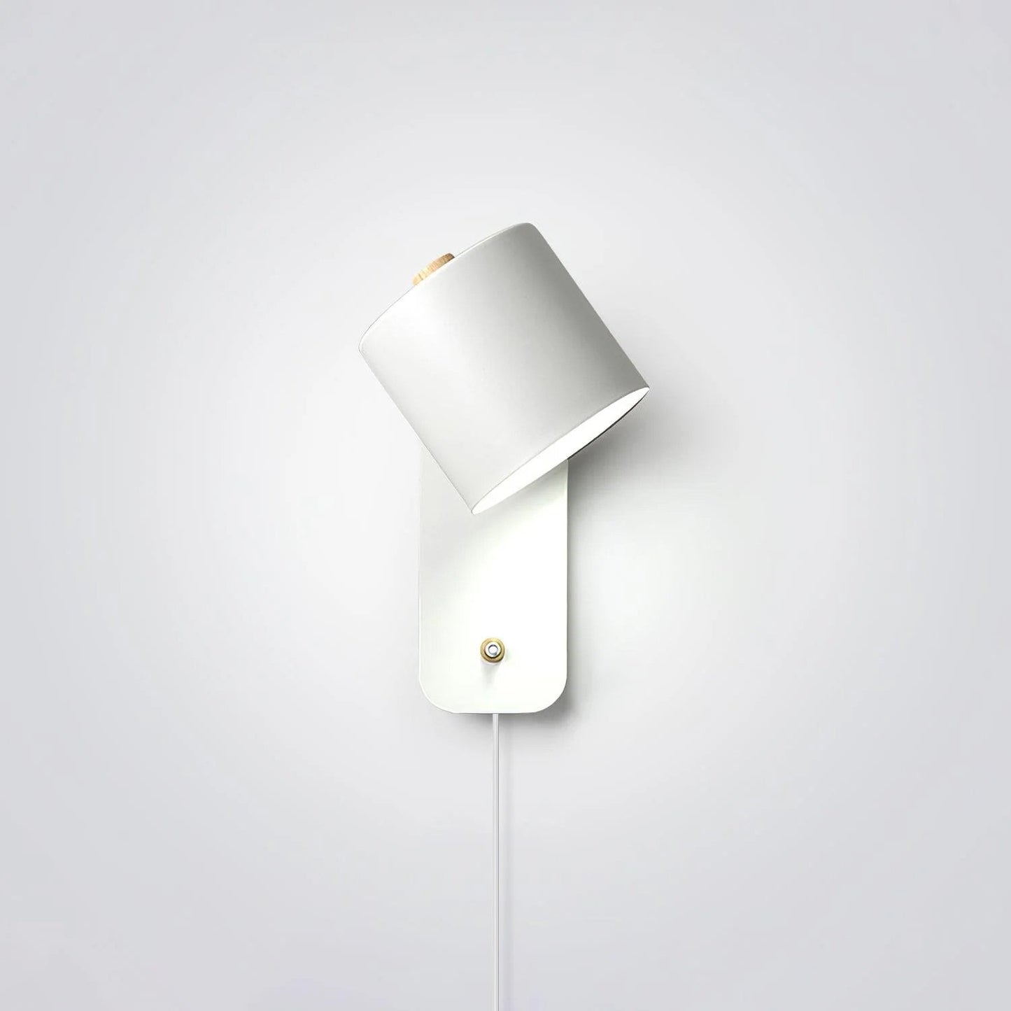 Rotatable Cylinder Plug-in Wall Lamp Dia 5.1″ x H 11.8″ / Dia 13cm x H 30cm / White / US Plug 1001 Wall lamp