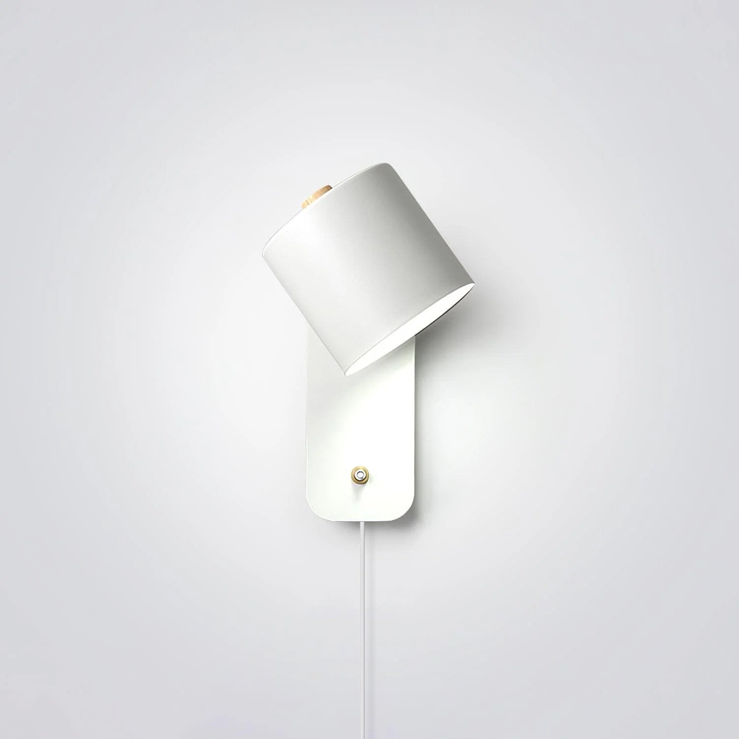 Rotatable Cylinder Plug-in Wall Lamp Dia 5.1″ x H 11.8″ / Dia 13cm x H 30cm / White / US Plug 1001 Wall lamp
