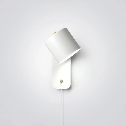 Rotatable Cylinder Plug-in Wall Lamp Dia 5.1″ x H 11.8″ / Dia 13cm x H 30cm / White / US Plug 1001 Wall lamp