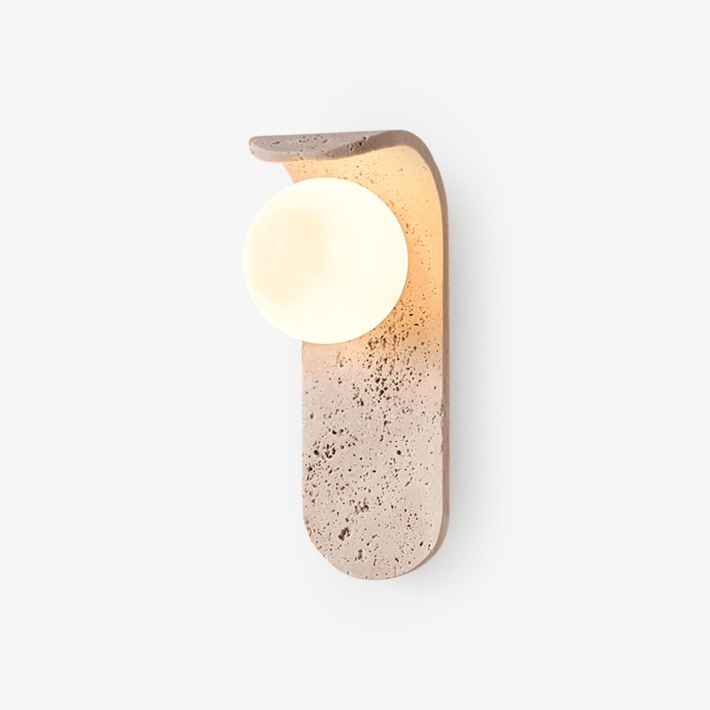 Solis Curve Wall Lamp Dia 3.5″ x H 9.8″ / Dia 9cm x H 25cm / Yellow Travertine 1001 Wall lamp