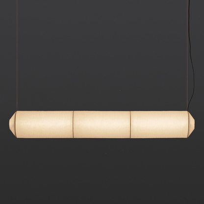 Tekio Imitation Silk Pendant Lamp Horizontal：? 9.8″ x H 68.1″ / White / Warm Light 1001 pendant Lamp