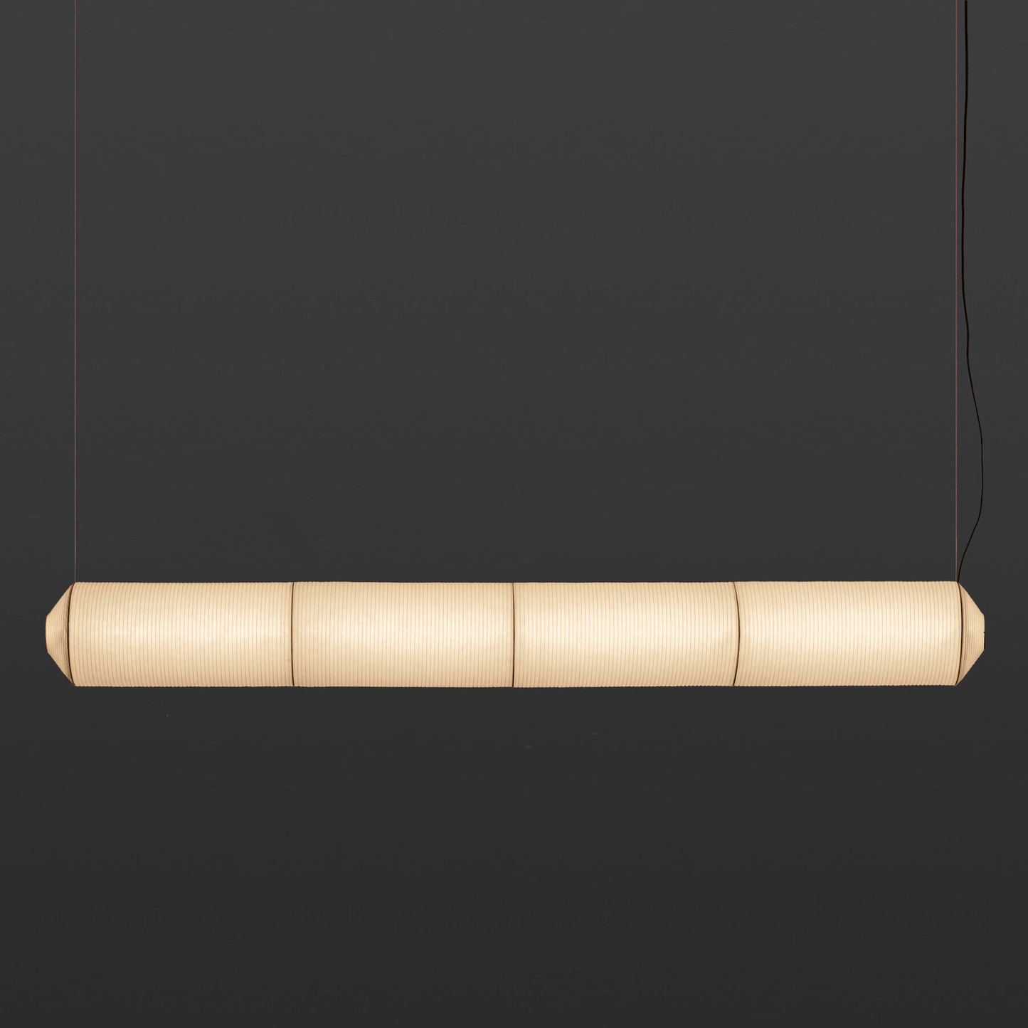 Tekio Imitation Silk Pendant Lamp Horizontal：? 9.8″ x H 88.9″ / White / Warm Light 1001 pendant Lamp