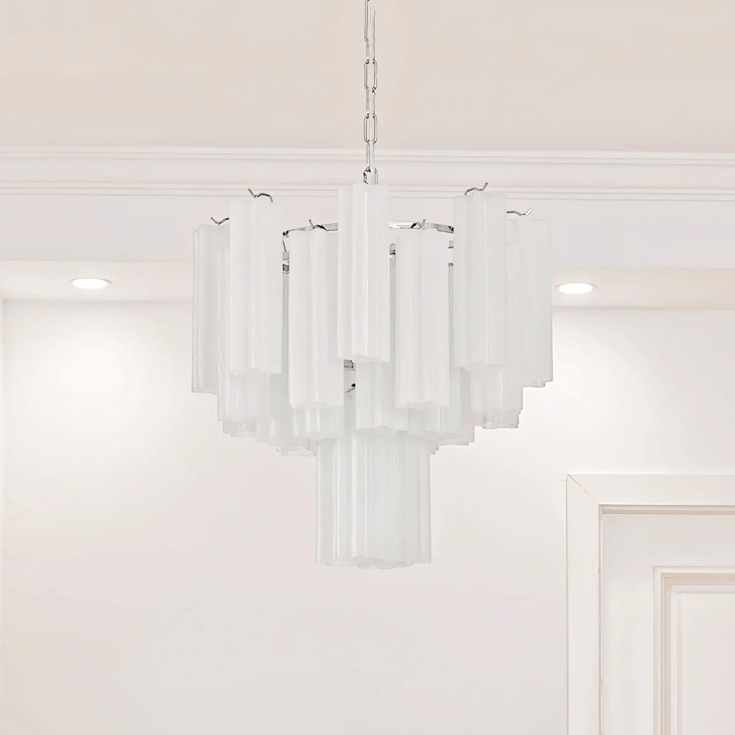 Frosted Glass Tubes Chandelier Chandelier