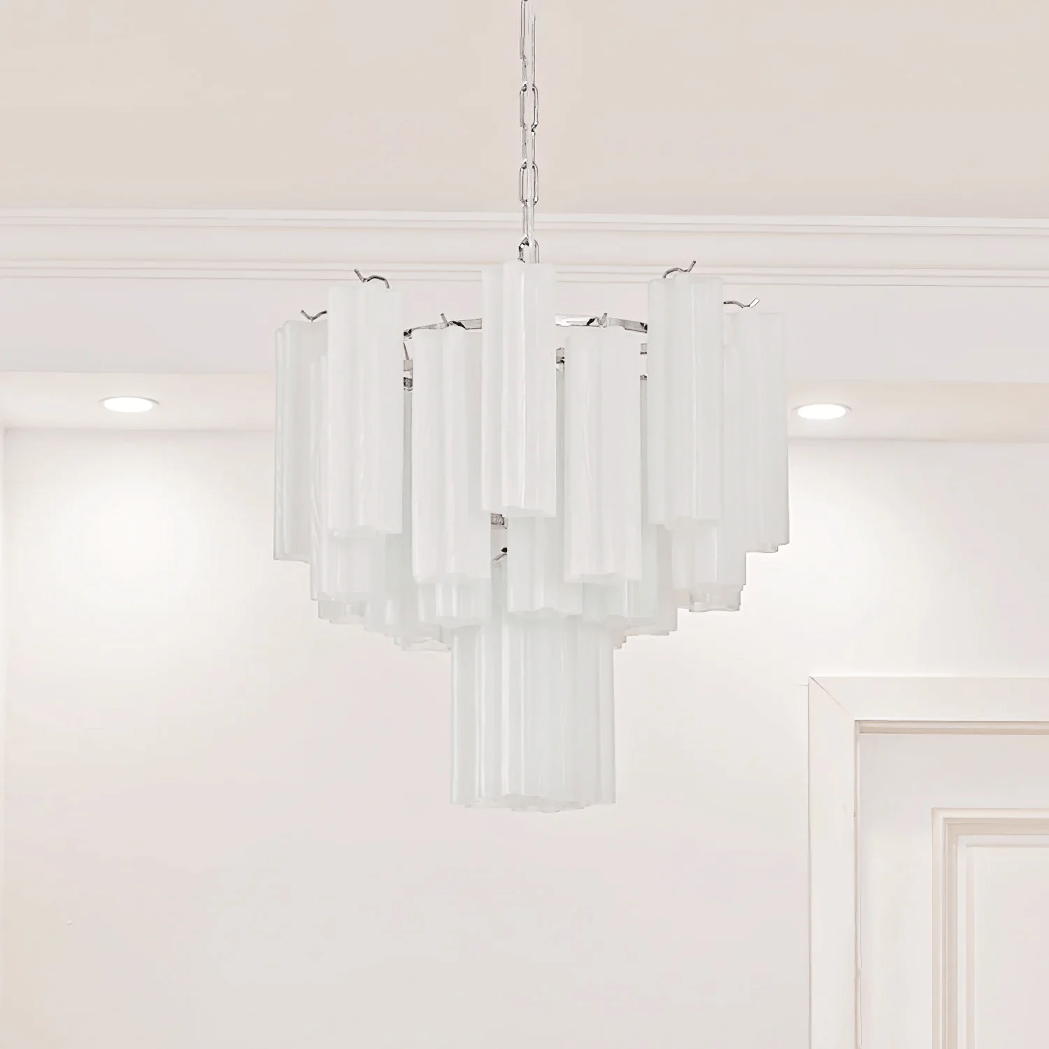 Frosted Glass Tubes Chandelier Chandelier