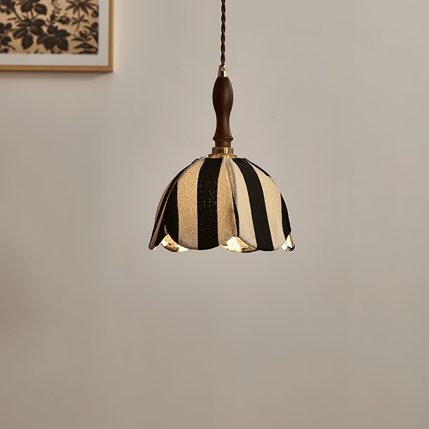 Marbre Stripe Pendant Light ? 7.9’’ x H 11’’ / Black & White 1001 pendant Lamp