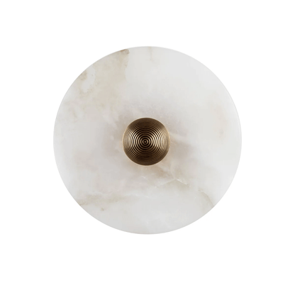 Nayra Alabaster Wall Lamp ? 13.8″ x Depth 4.7″ / White & Bronze / Triac Warm Dimming 1001 Wall lamp