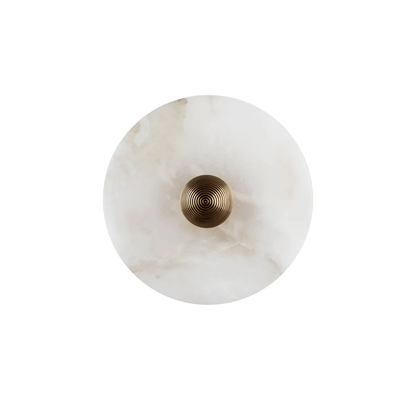 Nayra Alabaster Wall Lamp ? 7.9″ x Depth 4.7″ / White & Bronze / Triac Warm Dimming 1001 Wall lamp