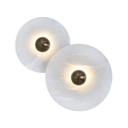 Nayra Alabaster Wall Lamp 2 lamps ? 9.8″+? 11.8″ / White & Bronze / Triac Warm Dimming 1001 Wall lamp
