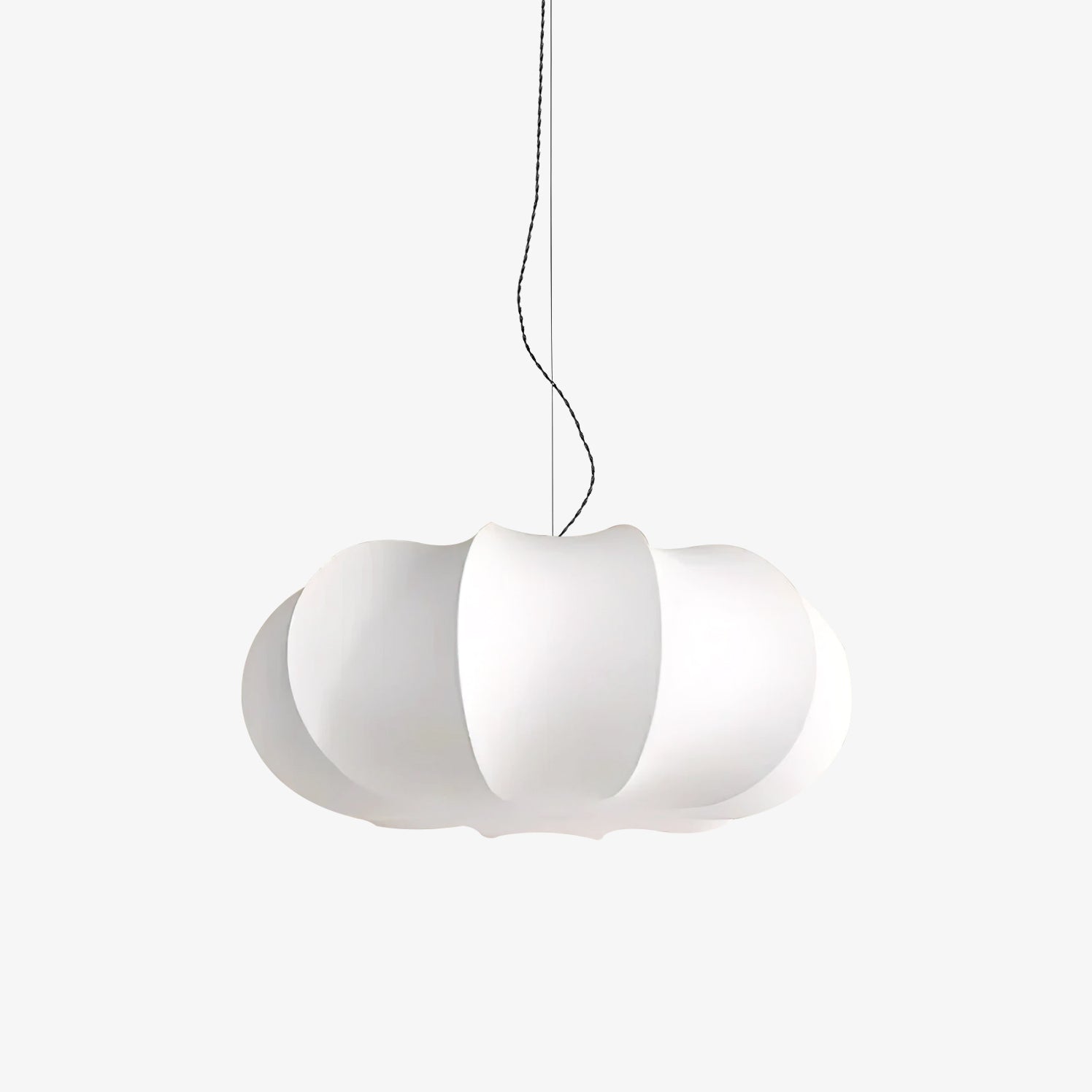 Oblate Silk Pendant Lamp ? 19.7″ x H 8.7″ / Dia 50cm x H 22cm / White Pendant light