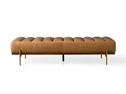 Lansing Leather Bench