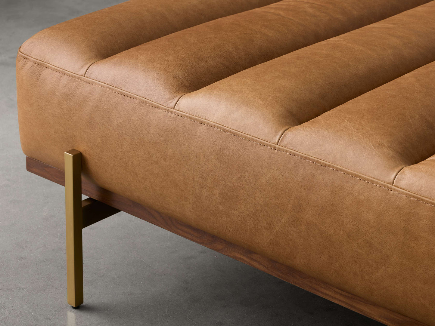 Lansing Leather Bench