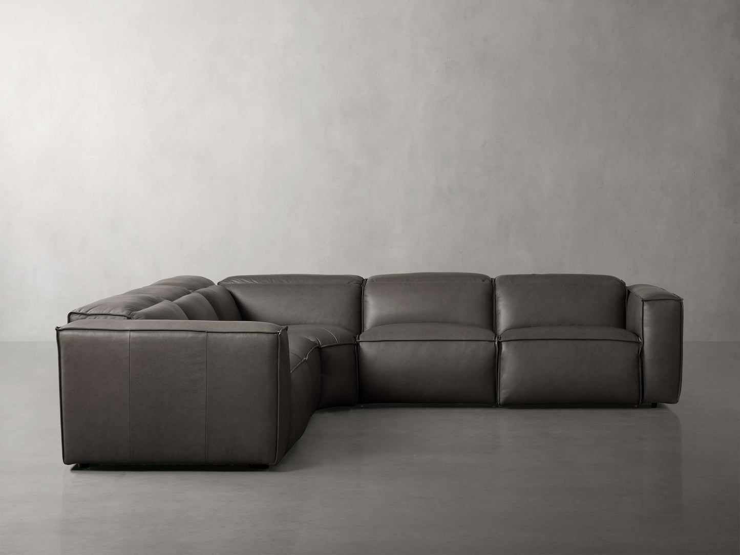 Coburn Leather Five-Piece Motion Corner Sectional