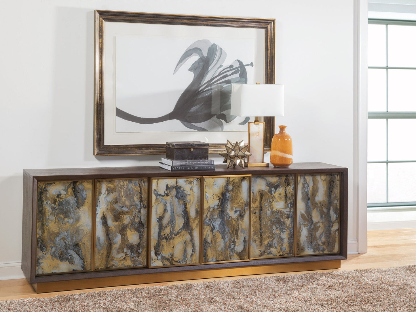 Artistica Home Verbatim Eglomise Long Media Console