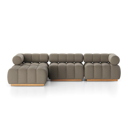 Four Hands Roma Outdoor 3-Piece Sectional with Ottoman
