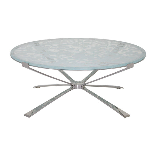 Artistica Home Signature Designs Snowscape Round Cocktail Table Clearance