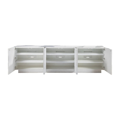 Artistica Home Signature Designs Contango White Long Media Console