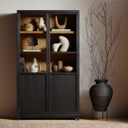 Four Hands Millie Panel and Glass Door Cabinet