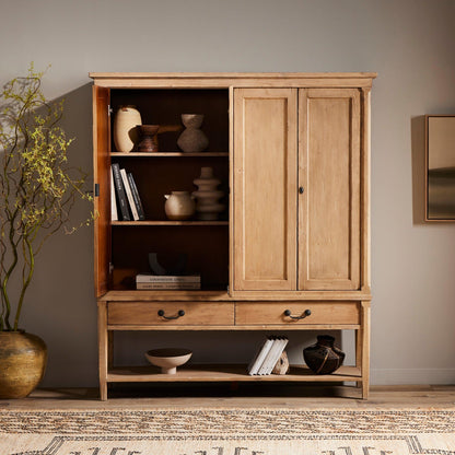 Four Hands Brimley Wide Cabinet-Aged Light Pine