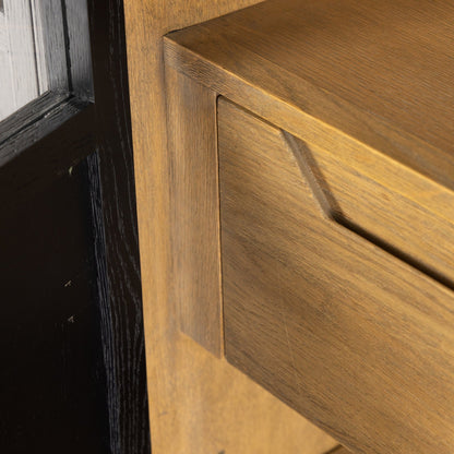 Four Hands Millie Panel and Glass Door Double Cabinet