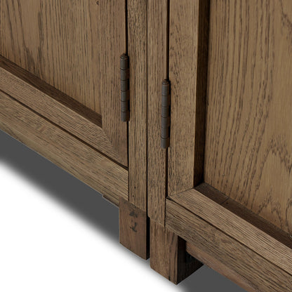 Four Hands Millie Panel and Glass Door Double Cabinet