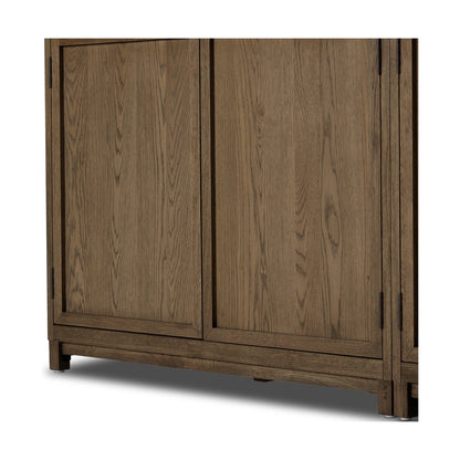 Four Hands Millie Panel and Glass Door Double Cabinet