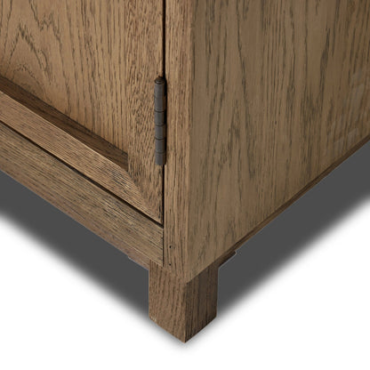 Four Hands Millie Panel and Glass Door Double Cabinet