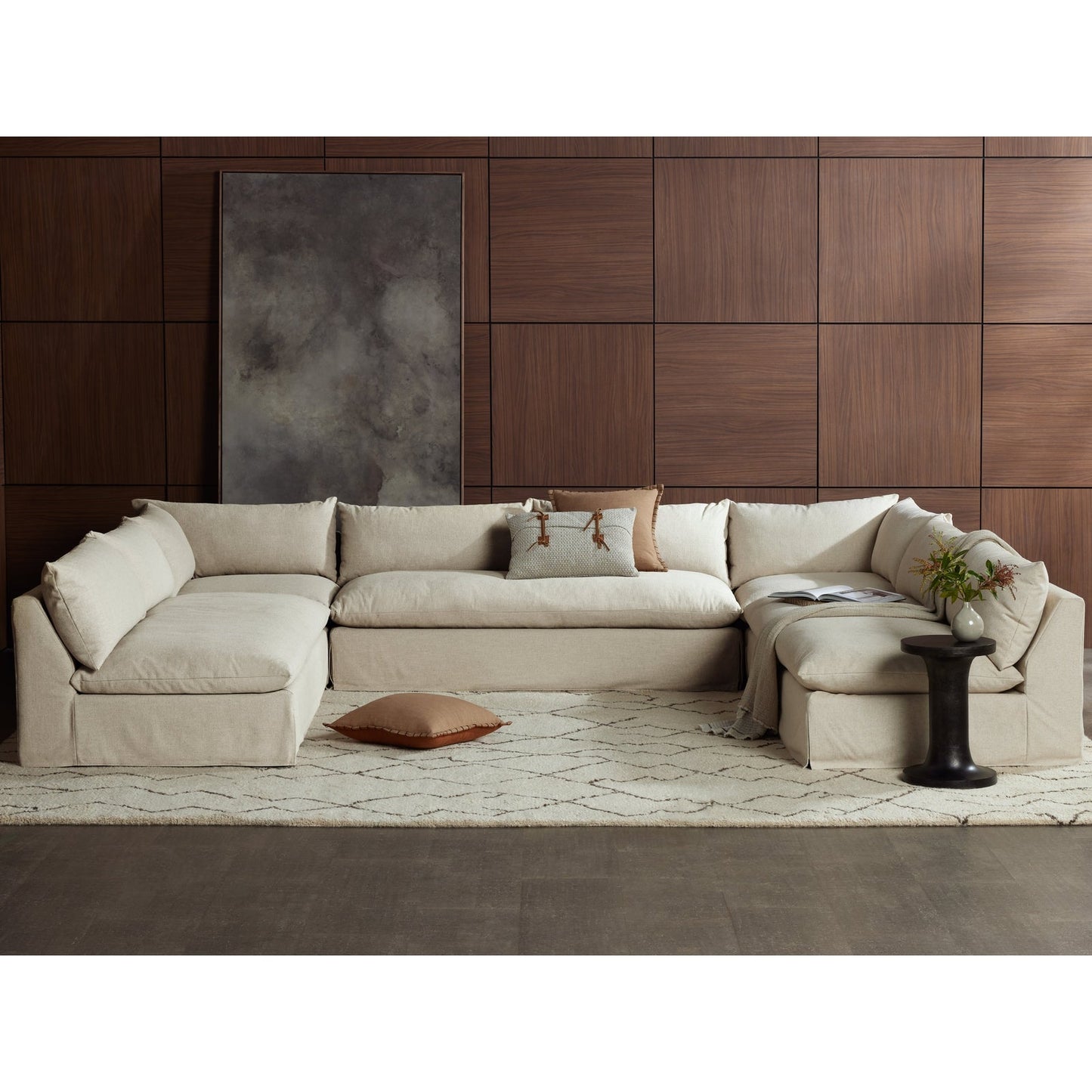 Four Hands Grant Slipcover 5-Piece Sectional