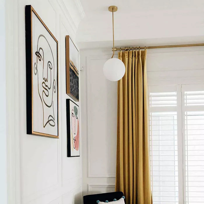 Dainolite Pendant Lamp W 30cm x D 30cm x H 70cm / Gold + White Pendant light