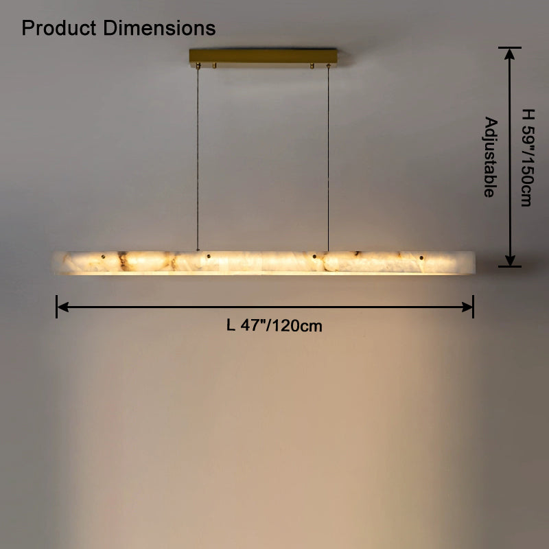 Linear Alabaster Chandelier Chandelier