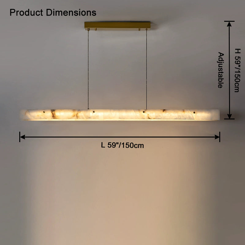 Linear Alabaster Chandelier Chandelier