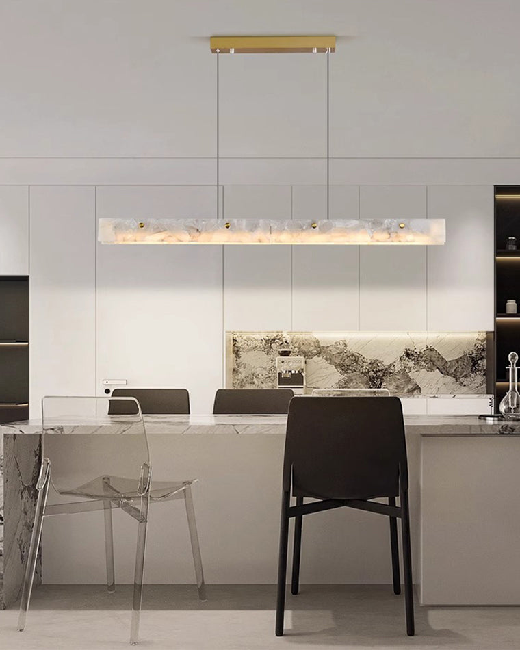 Linear Alabaster Chandelier Chandelier