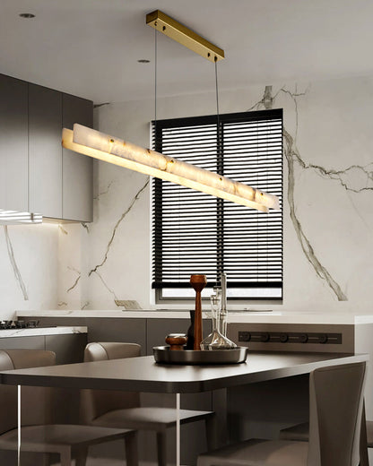 Linear Alabaster Chandelier Chandelier