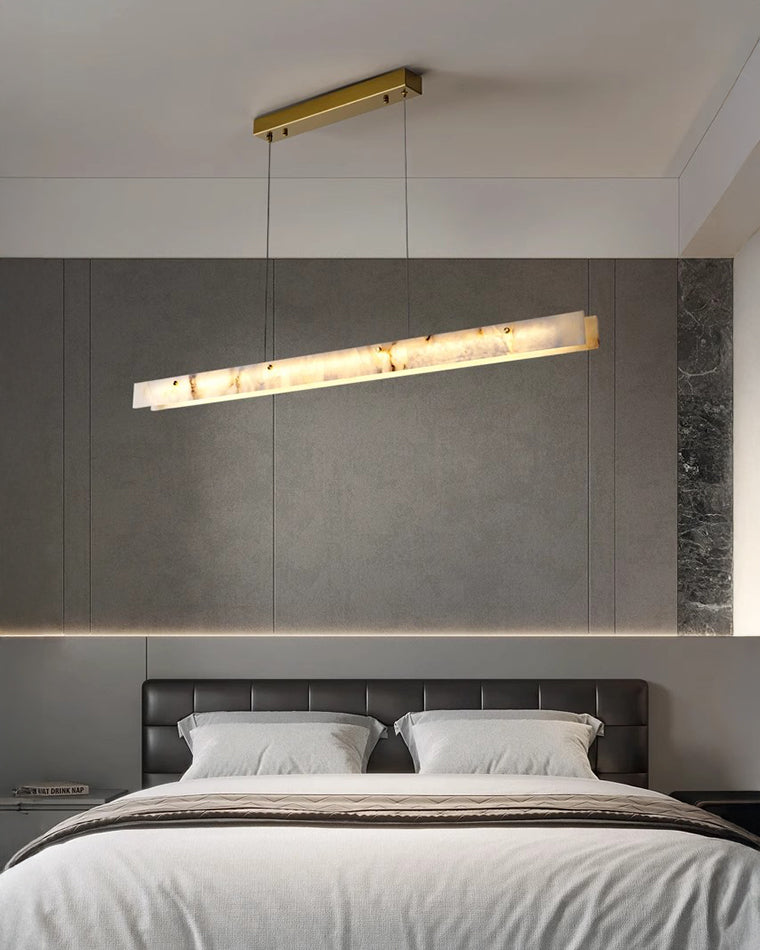 Linear Alabaster Chandelier Chandelier