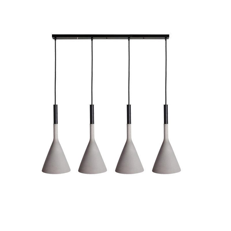 Conical Concrete Pendant Light 4Heads / Gray Pendant light