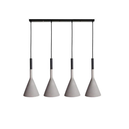 Conical Concrete Pendant Light 4Heads / Gray Pendant light