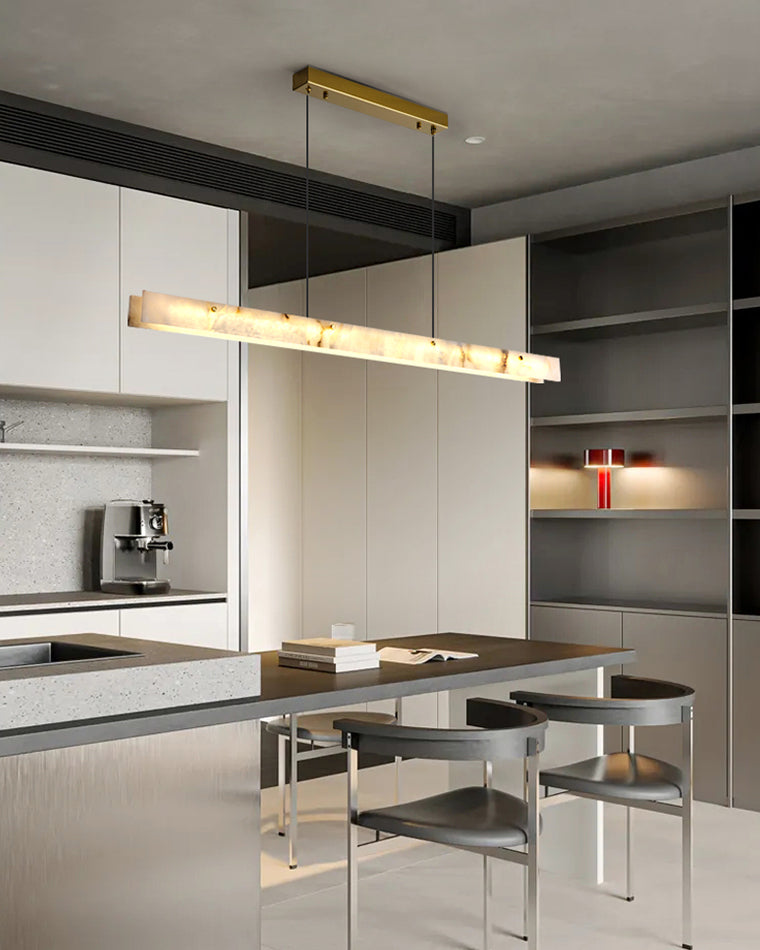 Linear Alabaster Chandelier Chandelier