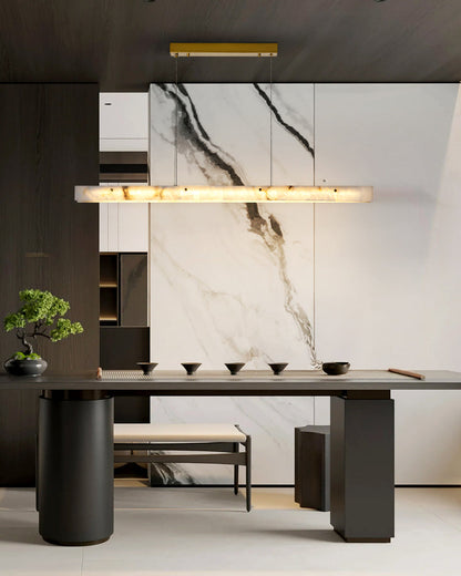 Linear Alabaster Chandelier Chandelier