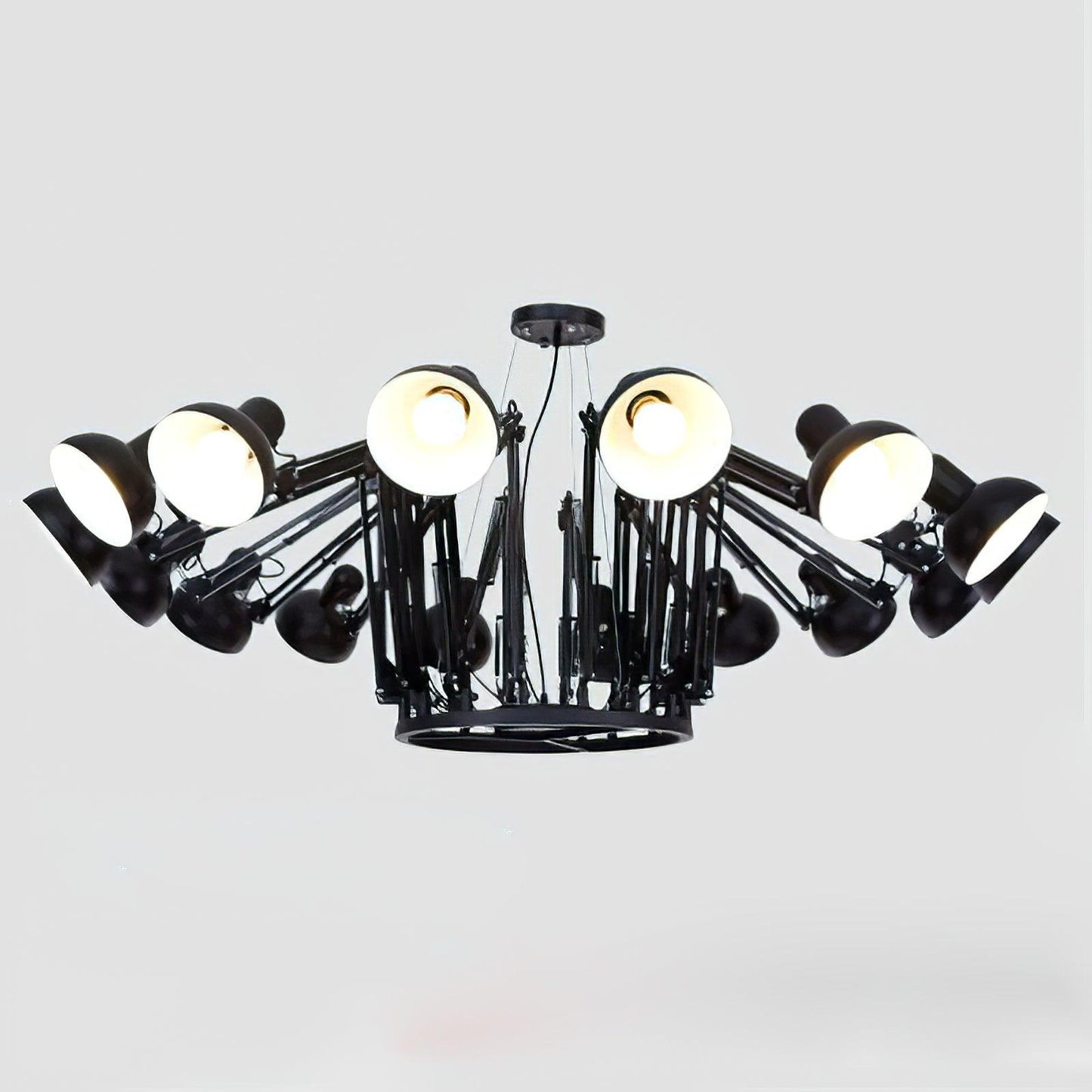 Dear Ingo Chandeliers 16heads ? 82″ x H 15.7″ / Dia 208cm x H 40cm / Black Chandelier