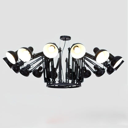 Dear Ingo Chandeliers 16heads ? 82″ x H 15.7″ / Dia 208cm x H 40cm / Black Chandelier