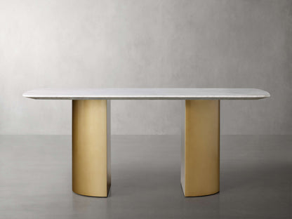 Saint Germain Stone Dining Table with Dauphine Base