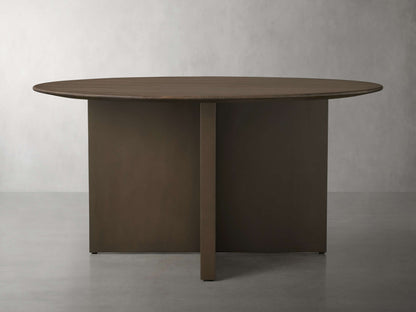 Saint Germain Round Wood Dining Table with Clement Base