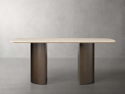 Saint Germain Stone Dining Table with Dauphine Base