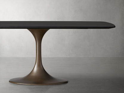 Saint Germain Wood Dining Table with Launette Base