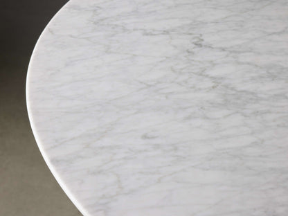 Saint Germain Round Stone Coffee Table with Clement Base
