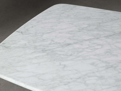 Saint Germain Stone Top Coffee Table with Wood Clement Base