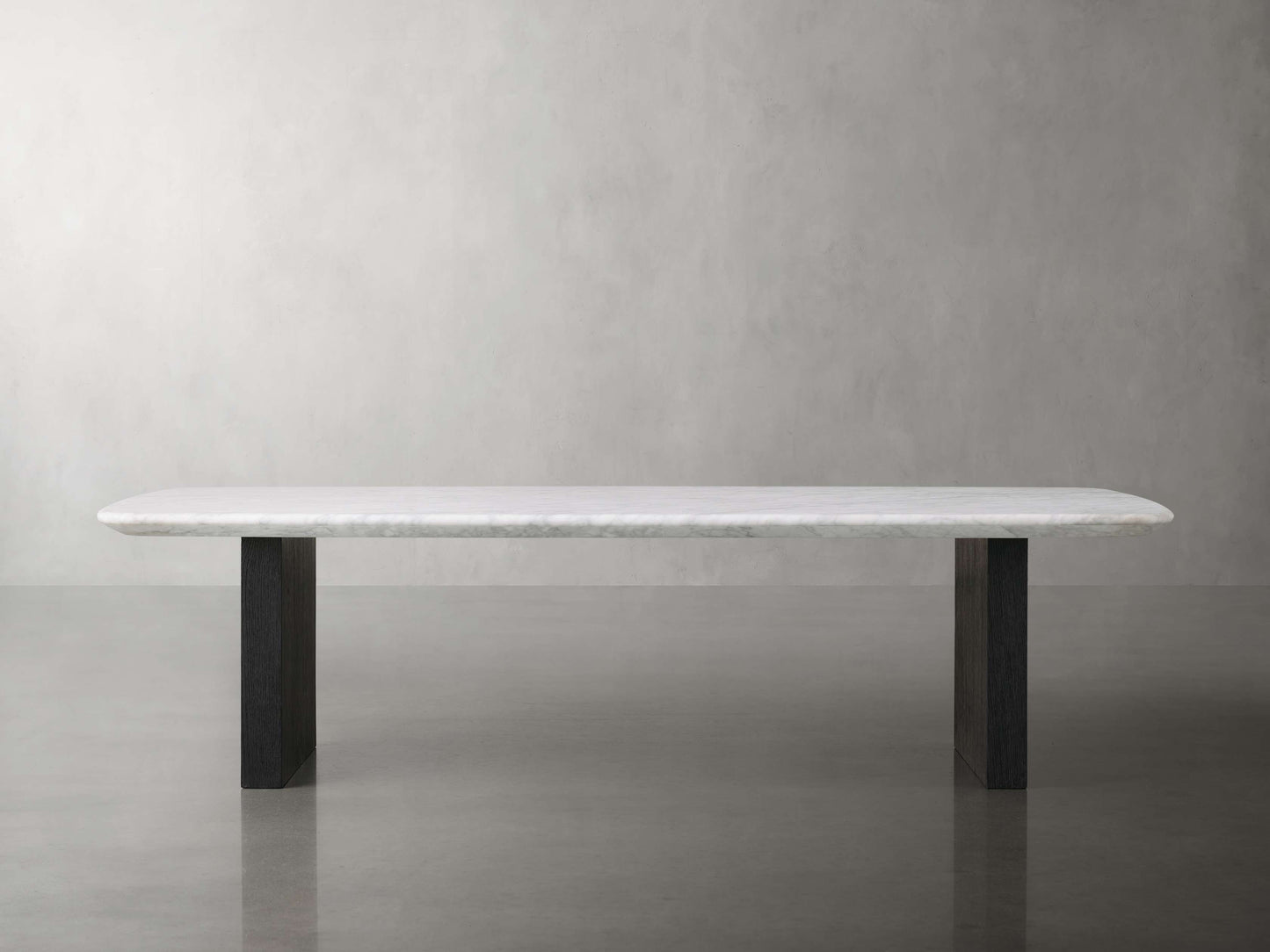Saint Germain Stone Top Coffee Table with Wood Clement Base