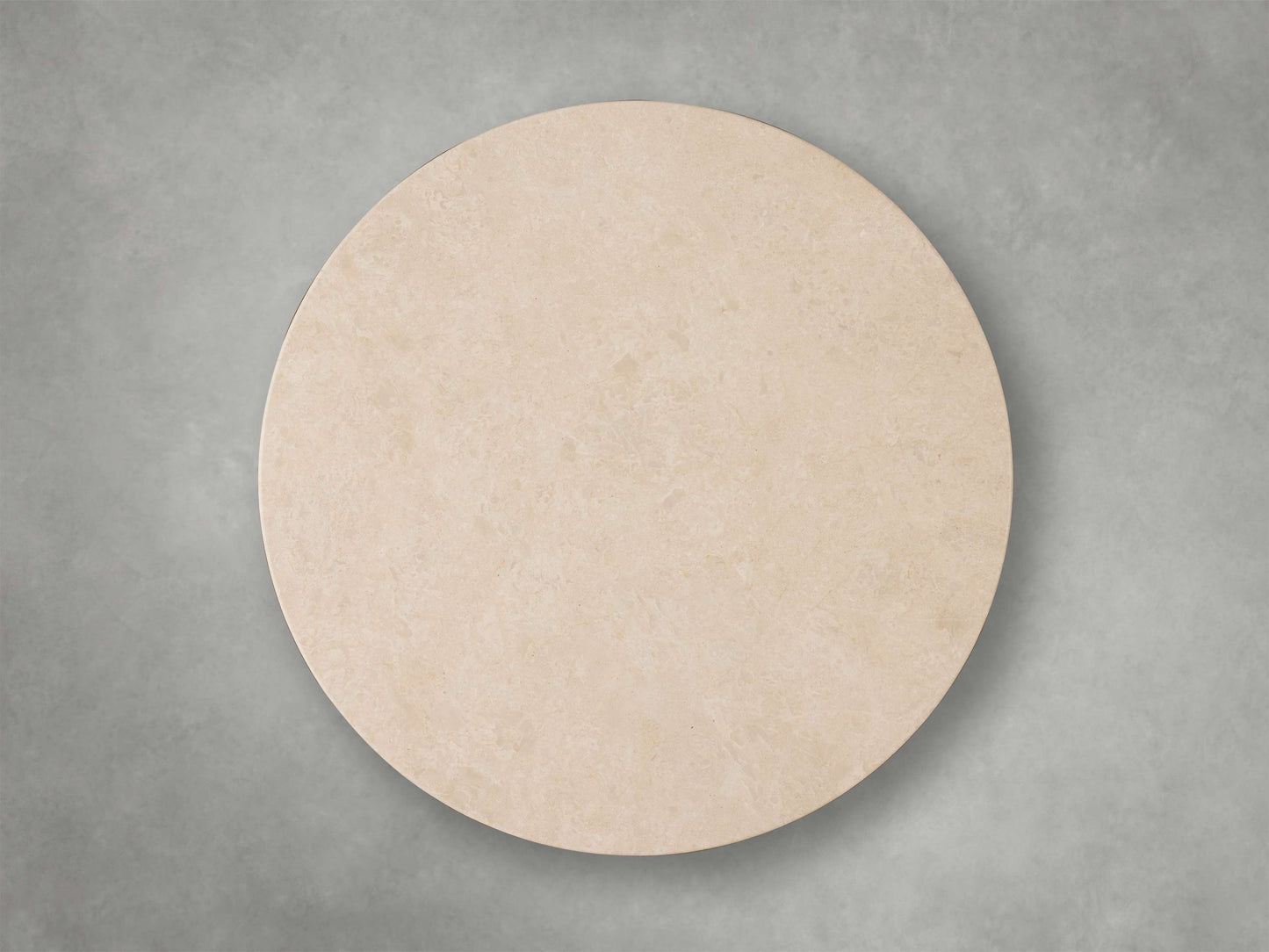 Saint Germain Round Stone Top Coffee Table with Wood Clement Base