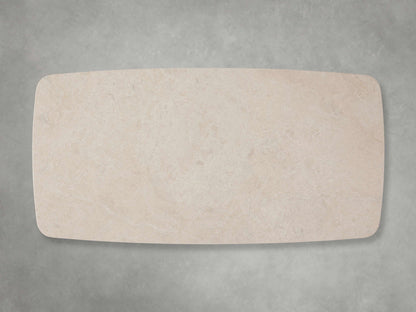 Saint Germain Stone Top Coffee Table with Wood Clement Base