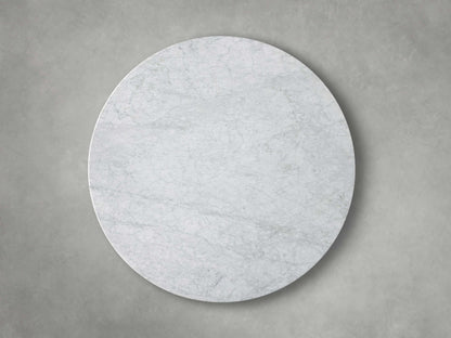 Saint Germain Round Stone Coffee Table with Dauphine Base