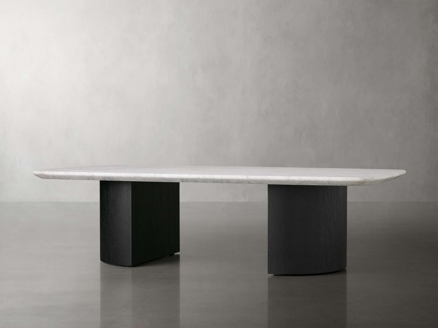 Saint Germain 72" Stone Coffee Table with Dauphine Base and Carrara Top